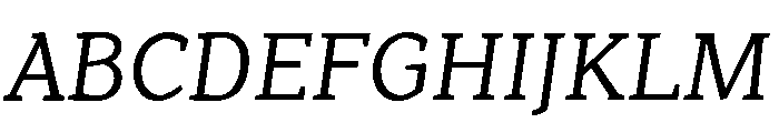 Range Serif Regular Italic Font UPPERCASE