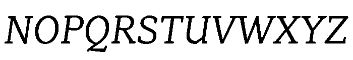 Range Serif Regular Italic Font UPPERCASE