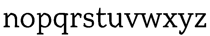 Range Serif Regular Font LOWERCASE