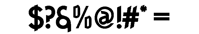 Ranger Condensed Bold Font OTHER CHARS