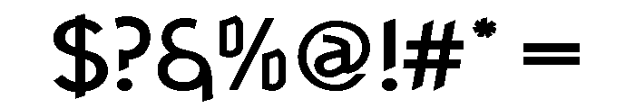 Ranger Medium Font OTHER CHARS