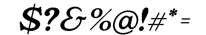 Rashfield Light Italic Font OTHER CHARS