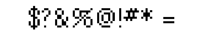 Raster Gothic Fourteen Regular Font OTHER CHARS