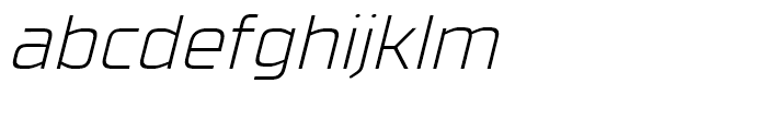 RBNo31 Extra Light Italic Font LOWERCASE