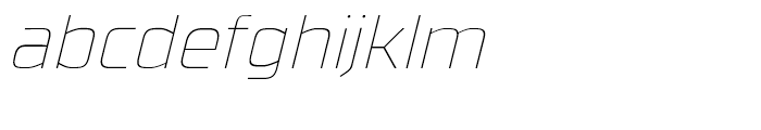 RBNo31 Thin Italic Font LOWERCASE