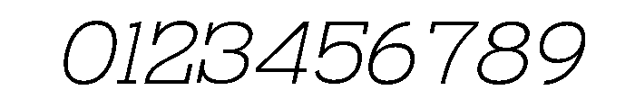 RCL Bricko Extra Light Italic Font OTHER CHARS