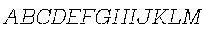 RCL Bricko Extra Light Italic Font UPPERCASE