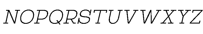 RCL Bricko Extra Light Italic Font UPPERCASE