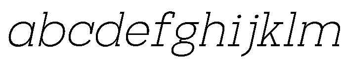 RCL Bricko Extra Light Italic FONT