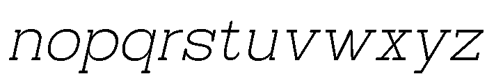 RCL Bricko Extra Light Italic Font LOWERCASE