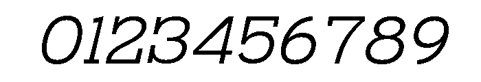 RCL Bricko Light Italic Font OTHER CHARS