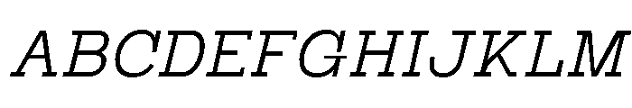 RCL Bricko Light Italic Font UPPERCASE