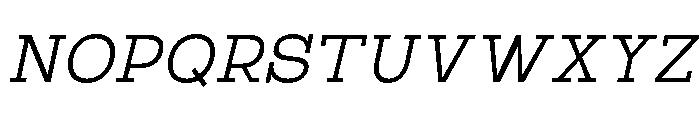 RCL Bricko Light Italic Font UPPERCASE
