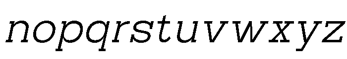 RCL Bricko Light Italic Font LOWERCASE