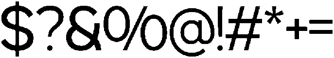 RCL Back One Light otf (300) Font OTHER CHARS