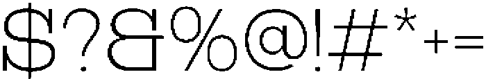 RCL Bricko Extra Light otf (200) Font OTHER CHARS