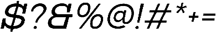 RCL Bricko Italic otf (400) Font OTHER CHARS