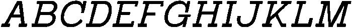 RCL Bricko Italic otf (400) Font UPPERCASE