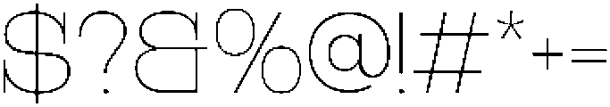 RCL Bricko Thin otf (100) Font OTHER CHARS