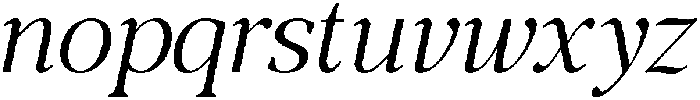 RCL Morland Italic otf (400) Font LOWERCASE