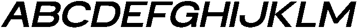 RCL Sentino Expanded Italic Bold otf (700) Font UPPERCASE