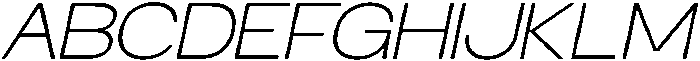 RCL Sentino Expanded Italic Extra Light otf (200) Font UPPERCASE
