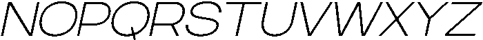 RCL Sentino Expanded Italic Extra Light otf (200) Font UPPERCASE