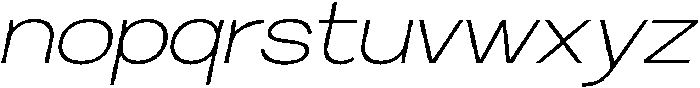 RCL Sentino Expanded Italic Extra Light otf (200) Font LOWERCASE
