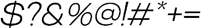 RCL Sentino Expanded Italic Light otf (300) Font OTHER CHARS