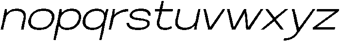 RCL Sentino Expanded Italic Light otf (300) Font LOWERCASE