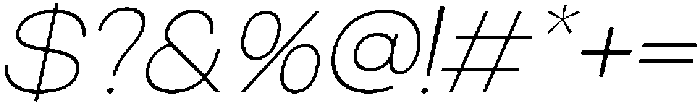 RCL Sentino Expanded Italic Thin otf (100) Font OTHER CHARS