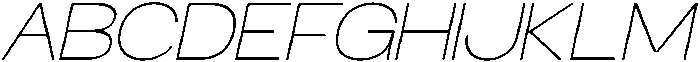RCL Sentino Expanded Italic Thin otf (100) Font UPPERCASE