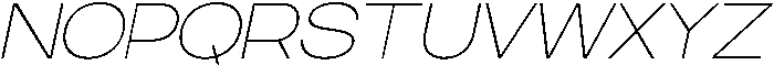 RCL Sentino Expanded Italic Thin otf (100) Font UPPERCASE