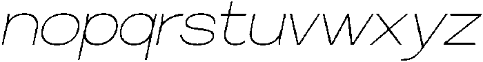 RCL Sentino Expanded Italic Thin otf (100) Font LOWERCASE