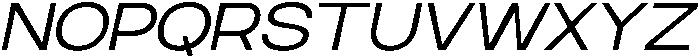RCL Sentino Expanded Italic otf (400) Font UPPERCASE