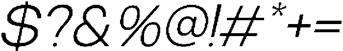 RCL Sentino Italic Light otf (300) Font OTHER CHARS