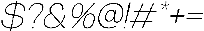 RCL Sentino Italic Thin otf (100) Font OTHER CHARS