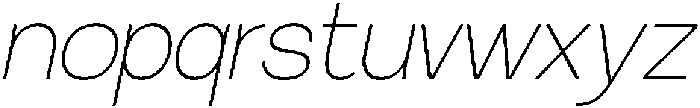 RCL Sentino Italic Thin otf (100) Font LOWERCASE
