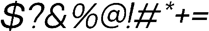 RCL Sentino Italic otf (400) Font OTHER CHARS