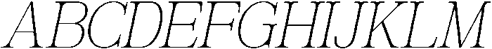 RCL Veluxa Serif Thin Italic otf (100) Font UPPERCASE