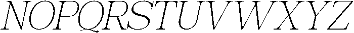 RCL Veluxa Serif Thin Italic otf (100) Font UPPERCASE