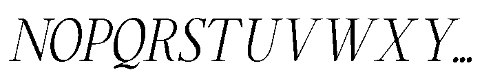 RCL Arviel Italic Extra Light Italic Font UPPERCASE