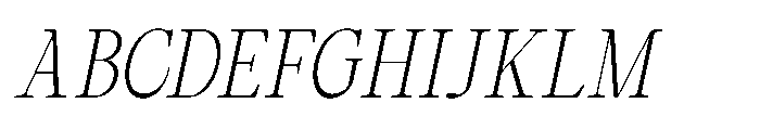 RCL Arviel Italic Thin Italic Font UPPERCASE