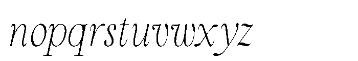 RCL Arviel Italic Thin Italic Font LOWERCASE