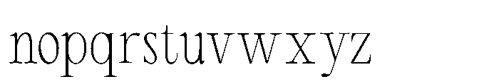 RCL Arviel Thin Font LOWERCASE
