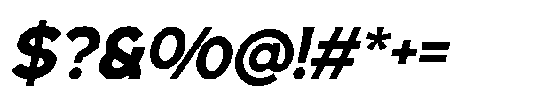RCL Back One Bold Italic Font OTHER CHARS