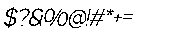 RCL Back One Extra Light Italic Font OTHER CHARS