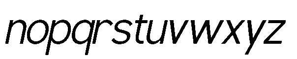 RCL Back One Extra Light Italic Font LOWERCASE