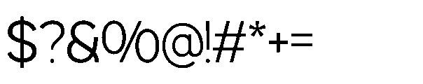 RCL Back One Extra Light Font OTHER CHARS