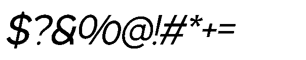 RCL Back One Light Italic Font OTHER CHARS